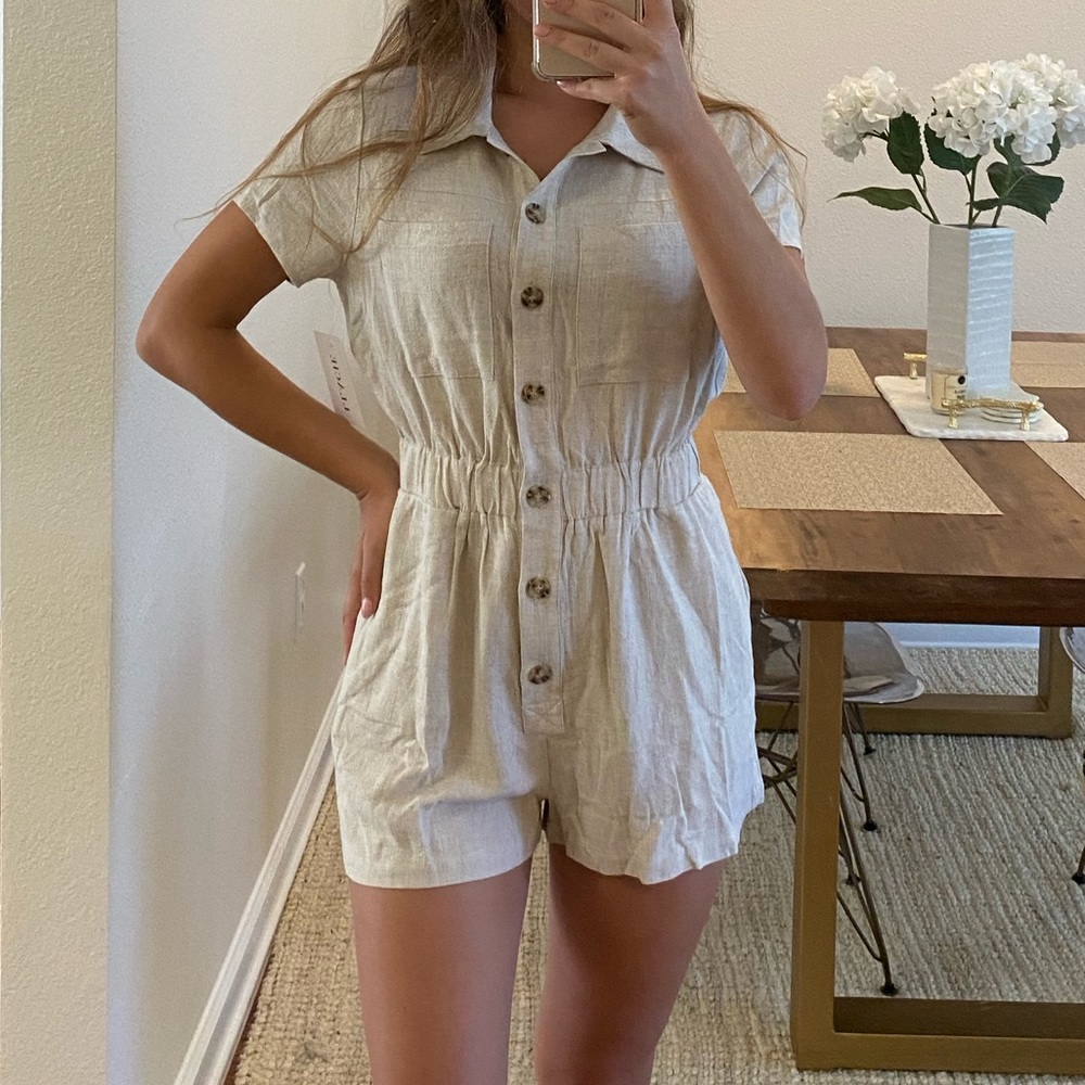 LLACIE Linen Romper